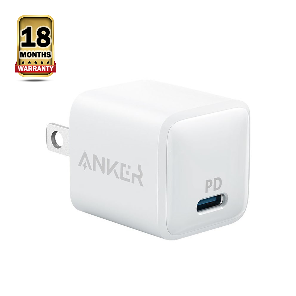 Anker PowerPort PD Nano USB-C Adapter with Lightning Cable - 20W - White