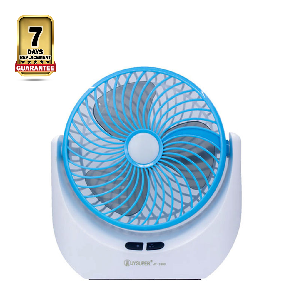 JY Super JY-1880 Rechargeable Mini Table Fan with LED Light