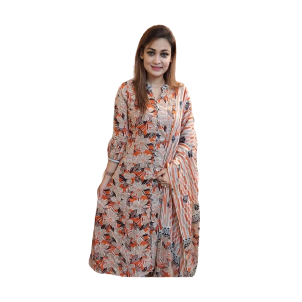 Cotton Skin Printed Salwar Kameez For Women - Multicolor - 3C-37