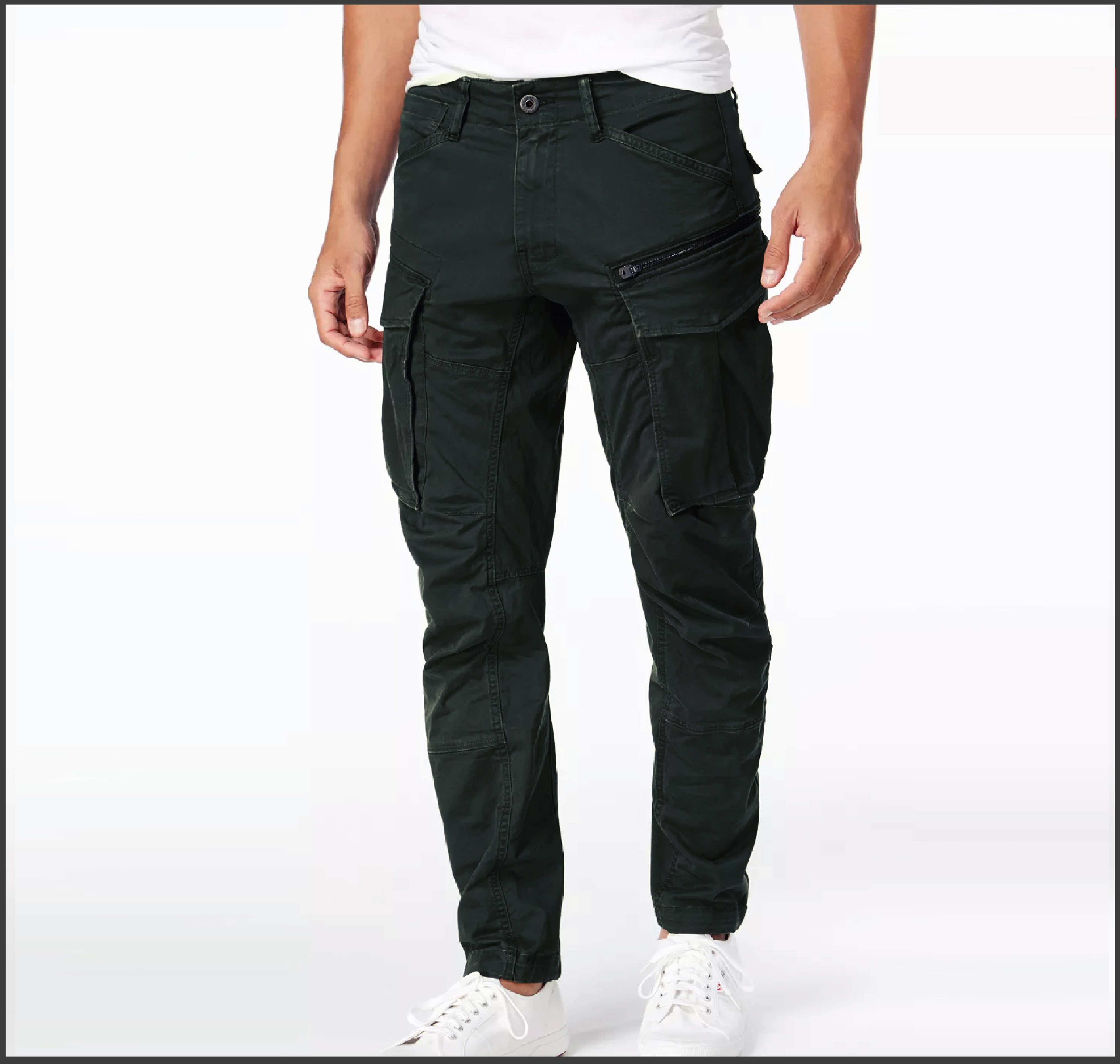 Cotton Cargo Mobile Pant For Men - Black - NZ-17001