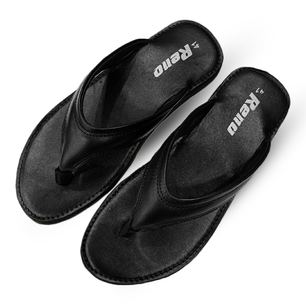 Leather Sandal for Men - Black - RS7039
