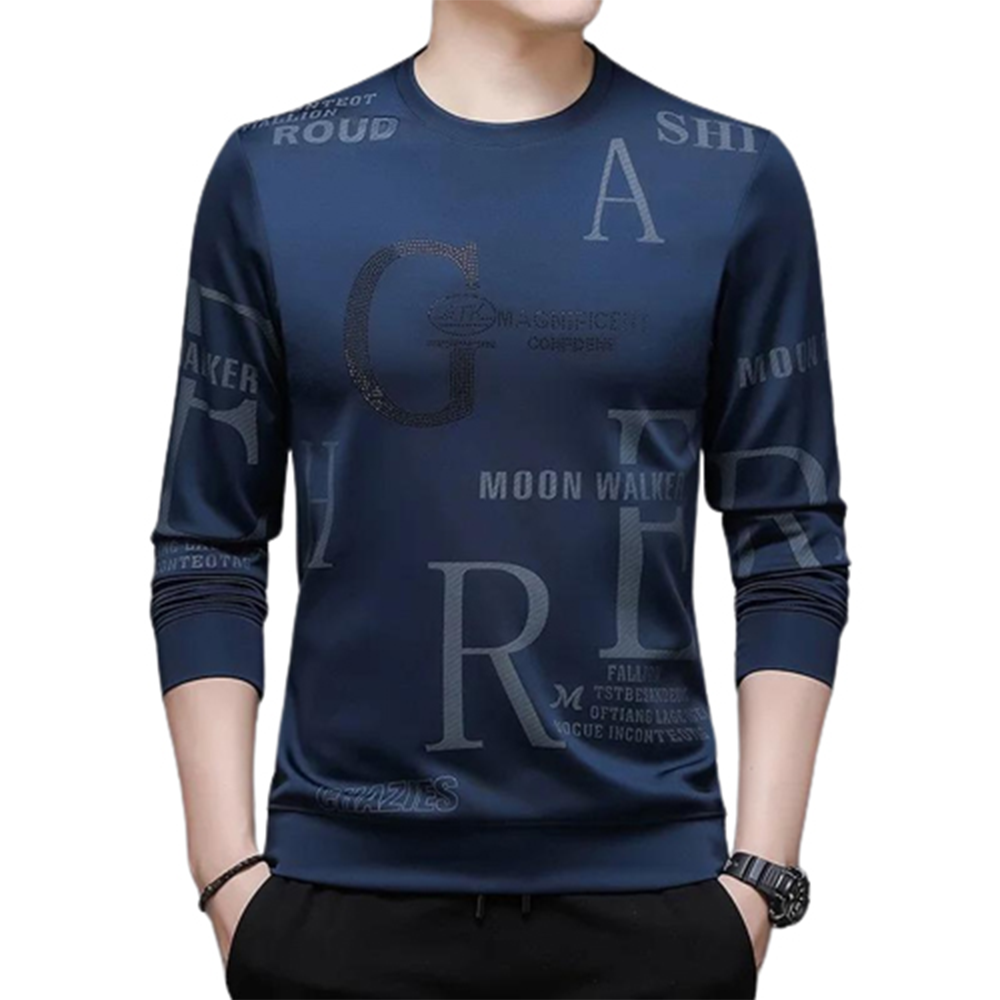 PP Jersey Winter Long Sleeve T-shirt For Men - Dusk Blue - FT-02