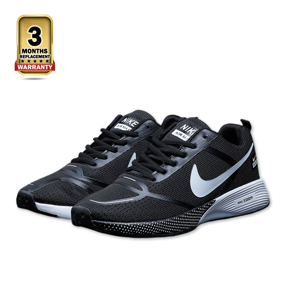 Nike Mesh Casual Running Shoes For Men - Black - EFH-01011