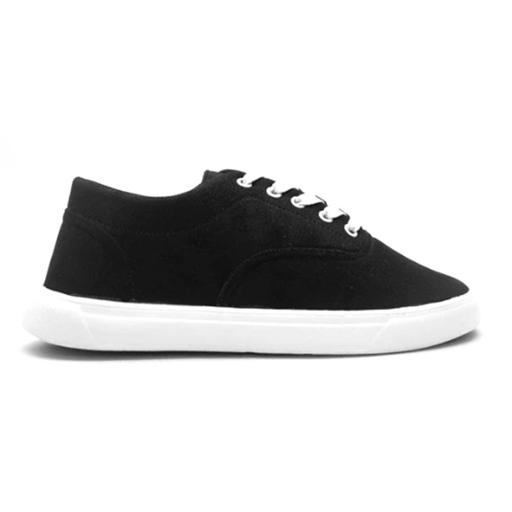 Black fabric sales sneakers