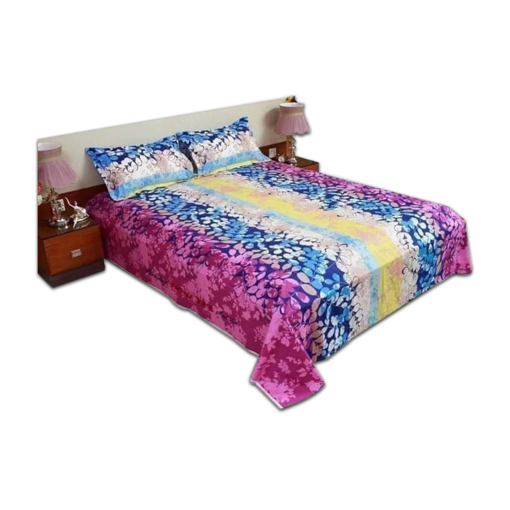 Cotton Bedsheet King Size - Multicolor - NT-82