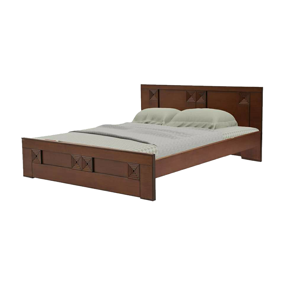 Malaysian Processed Wood Semi Double Size Bed - 4'*7' Feet