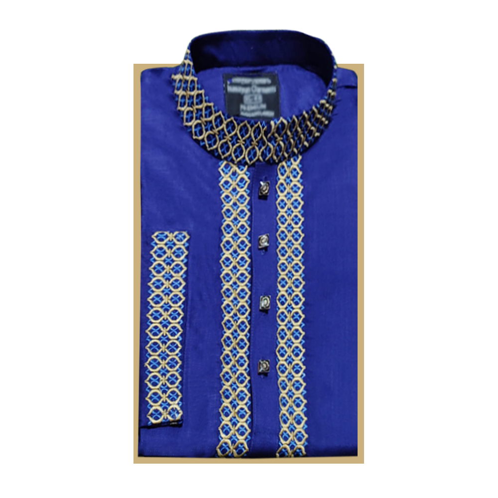 Collection Bright Cotton Punjabi For Men - HUB004 - Blue