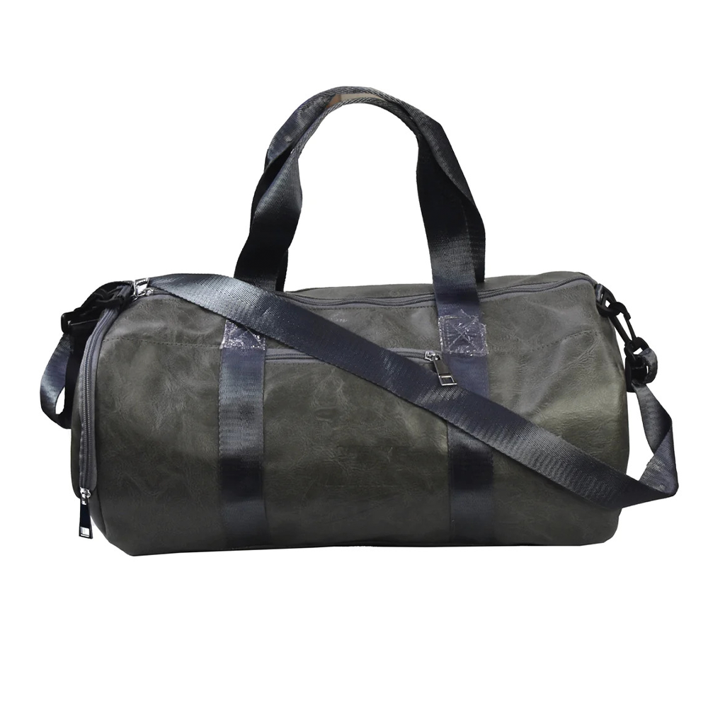 PU Leather Waterproof Travel and GYM Bag - Ash