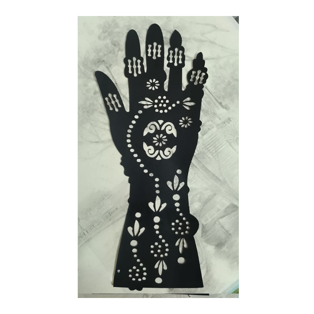 Mehedi Henna Hand Stencil Sticker For Women