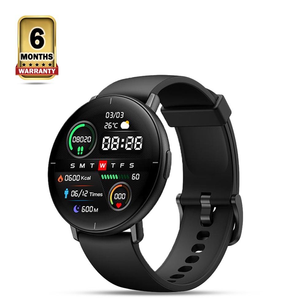 Mibro Lite Smart Watch AMOLED Screen With SpO2 - Black