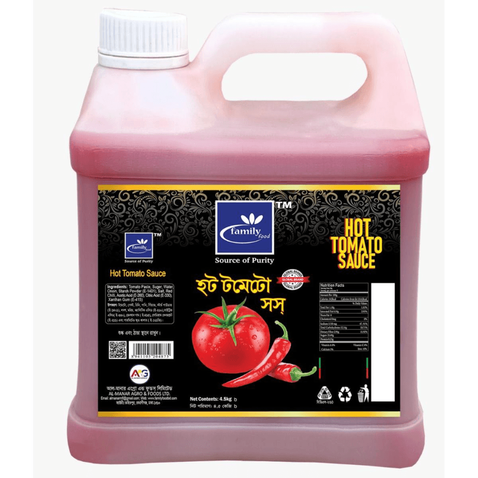 Family Food Hot Tomato Sauce - 4.5 Kg