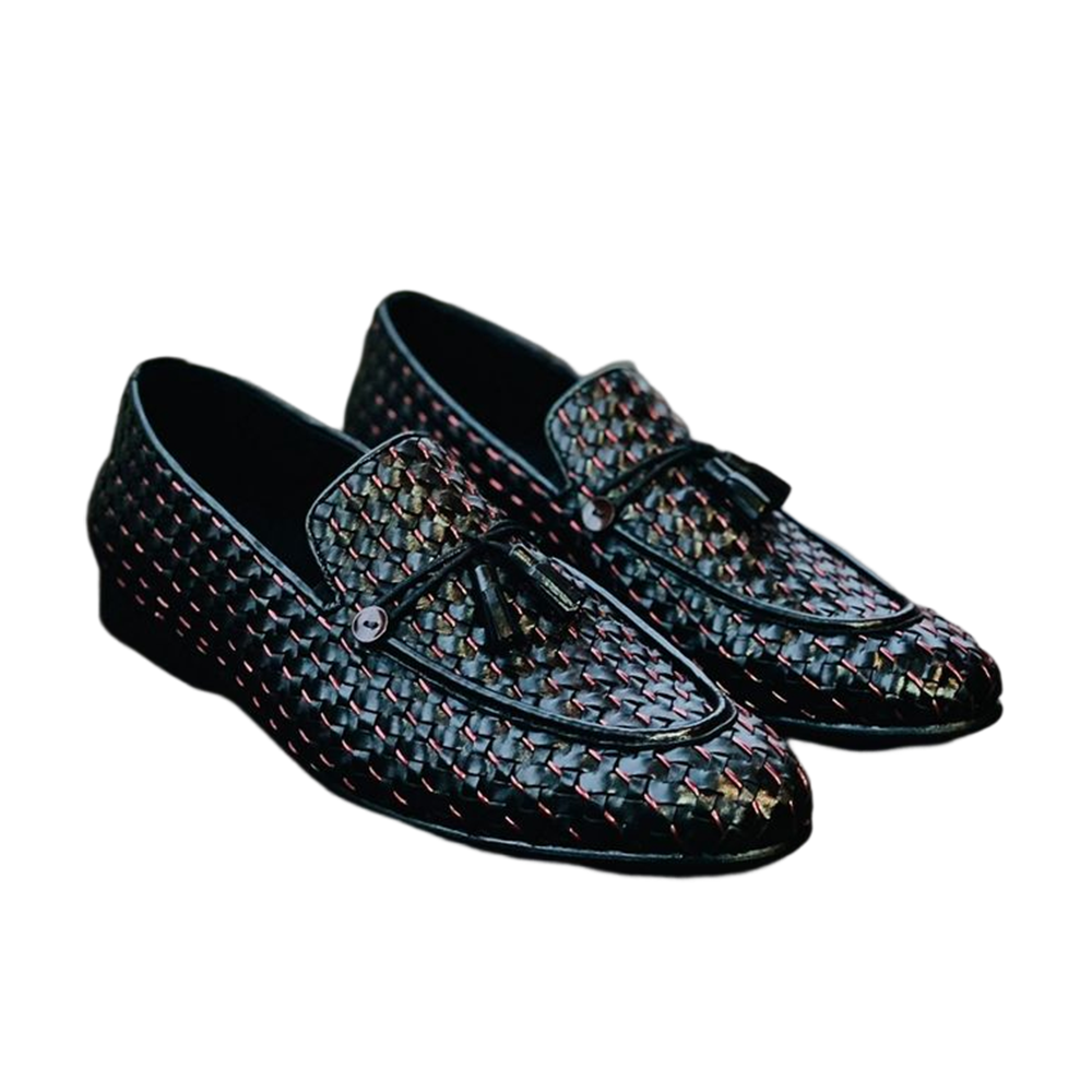 Regals Braided Shoes For Men - RBTT-Black 