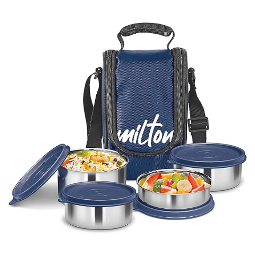 Milton Tasty 4 Stainless Steel Lunch Box - Blue