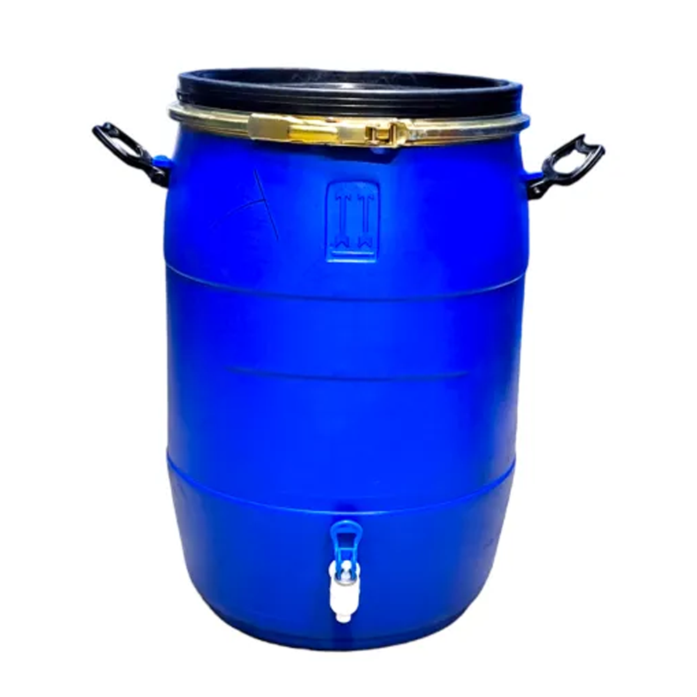 Foreign Nylon Plastic Drum With Tap - 40 Liters - Deep Blue