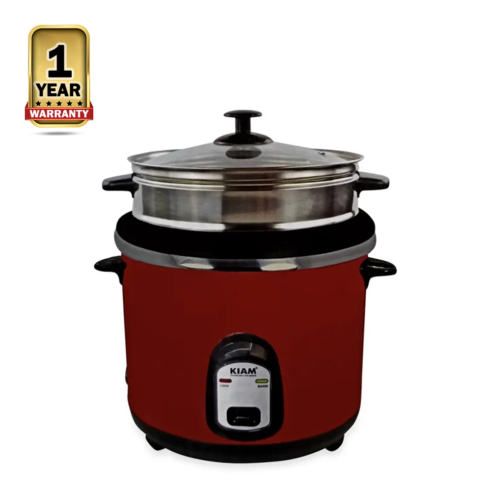 Kiam Drc-9704 Ns Drum Double Pot Rice Cooker - 2.8 Liter - Maroon