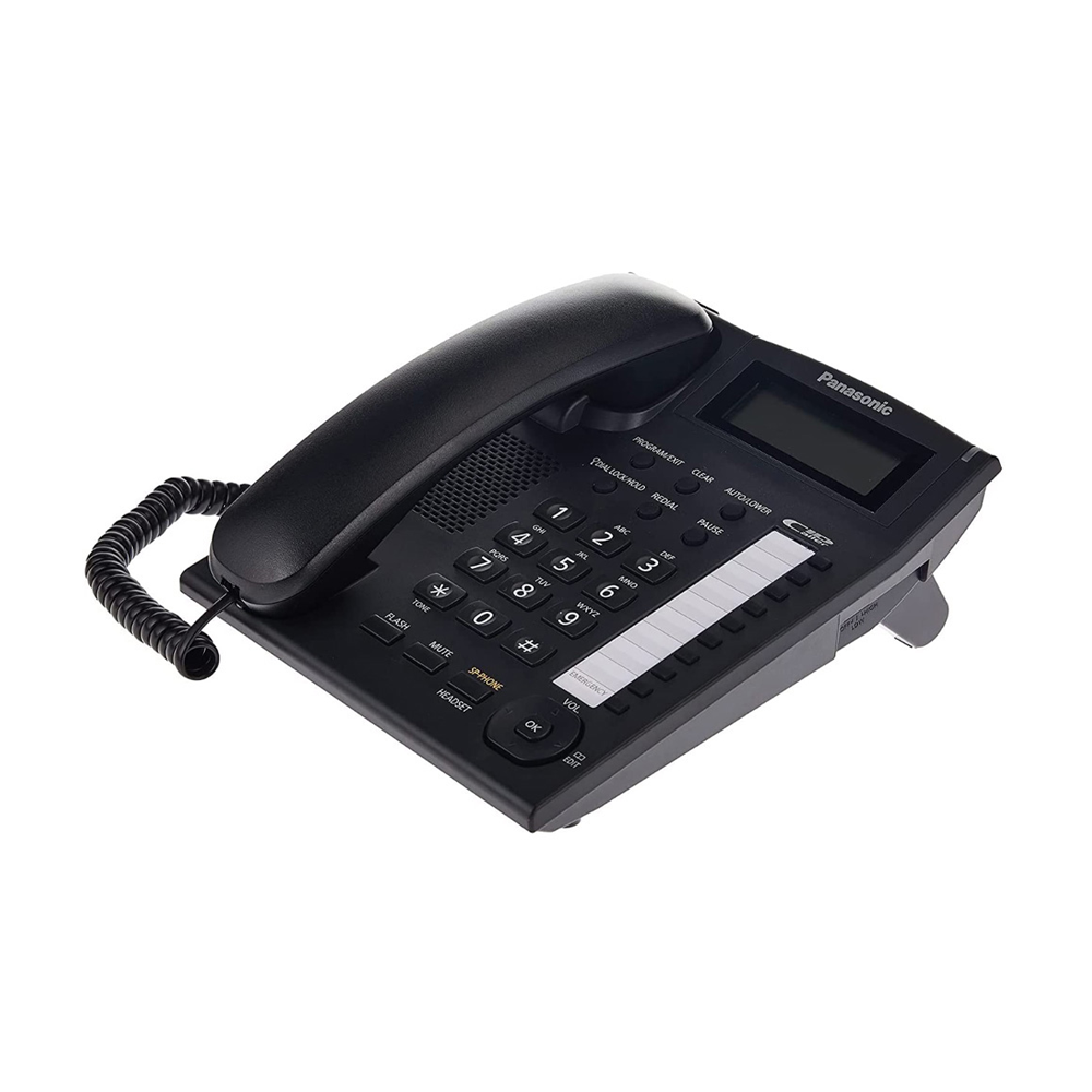 Panasonic KX-TS880MX Single Line Multifunctional Corded Landline Phone - Black 