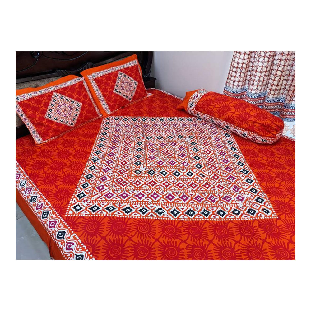 Cotton Bedsheet with Pillow Covers - king Size - 2502058