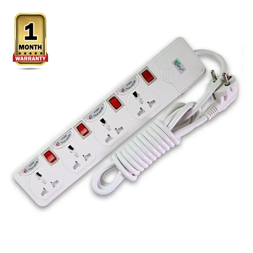 Many MTS-144 2Pin Business Class 4 Gang Multiplug - 3 Meter