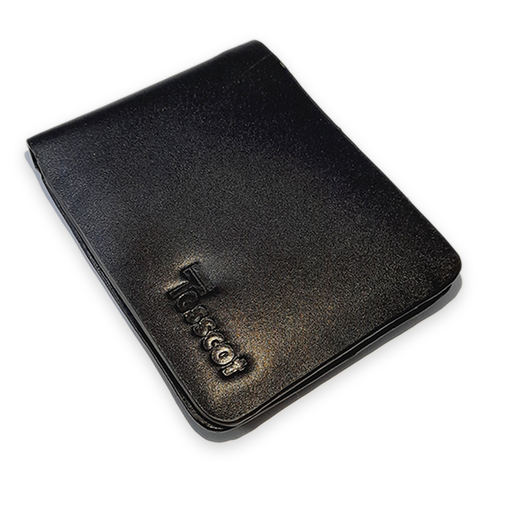 Leather Short Wallet For Men - Black -T-SS0923-WAL-SBLK0302-1