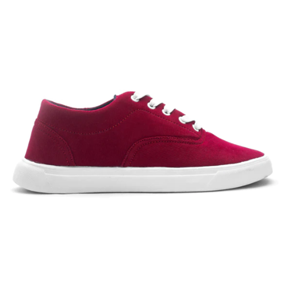 Cord Fabric Sneakers For Men - Red - RCV000016