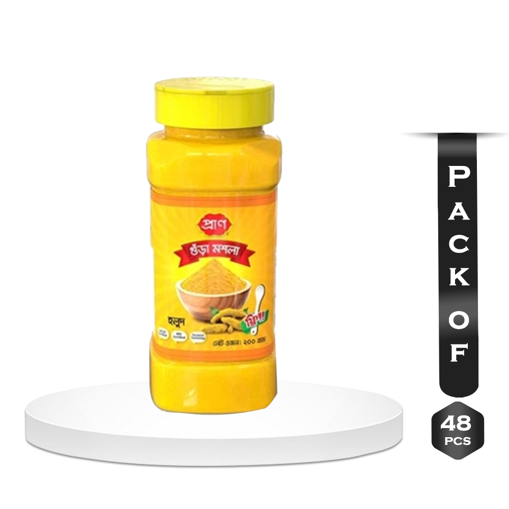 Pack Of 48pcs Pran Turmeric Powder Jar - 200gm