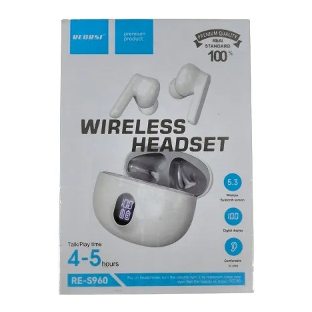 RECRSI RE-S960 Wireless Earbuds - White