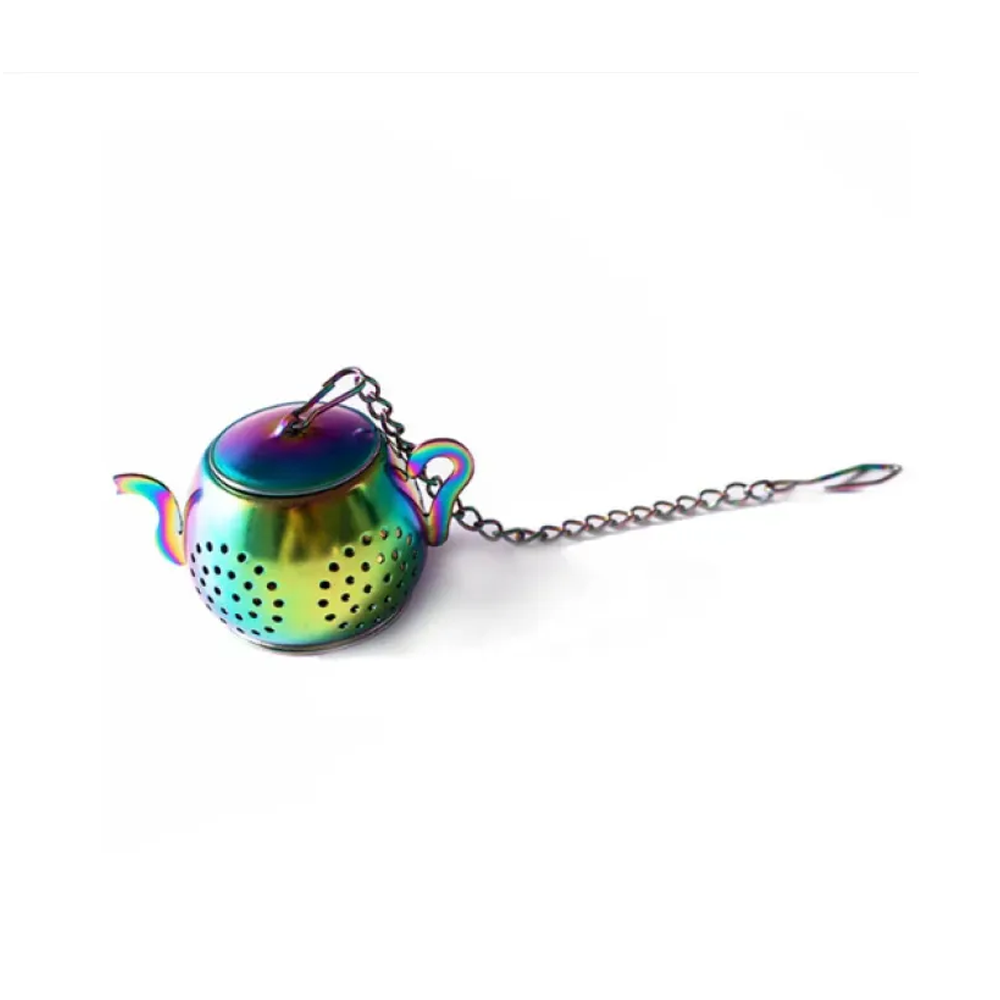 Stainless Steel Teapot Shape Tea Maker Strainer - Multicolor