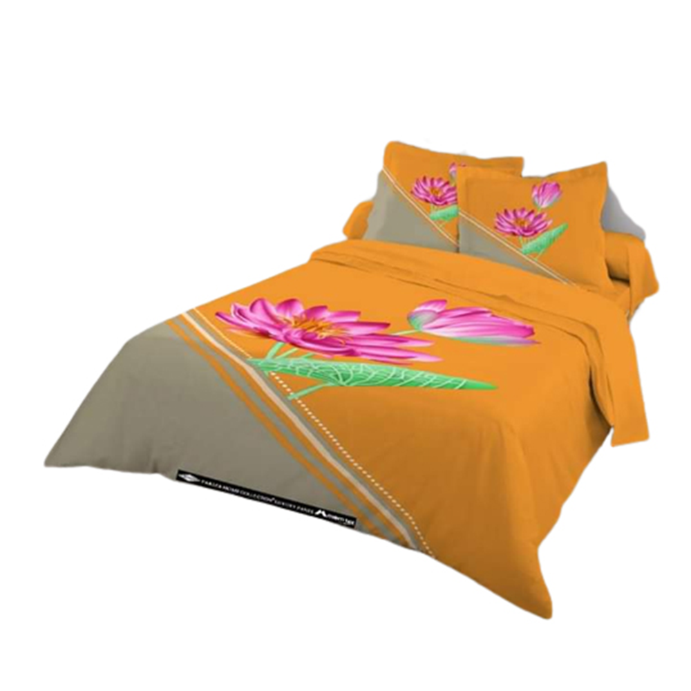 cotton-panel-double-bedsheet-king-size-mastard-st-334