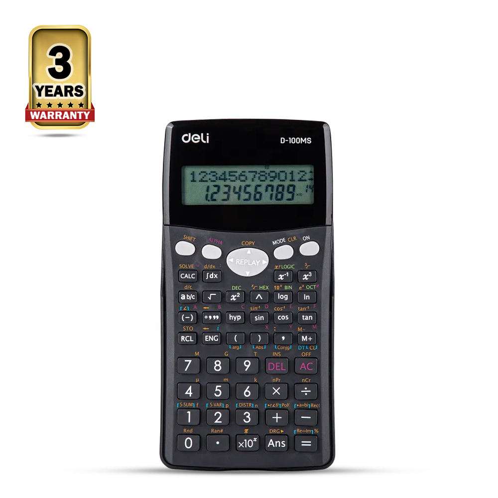 Deli ED-100MS Scientific Calculator - Black