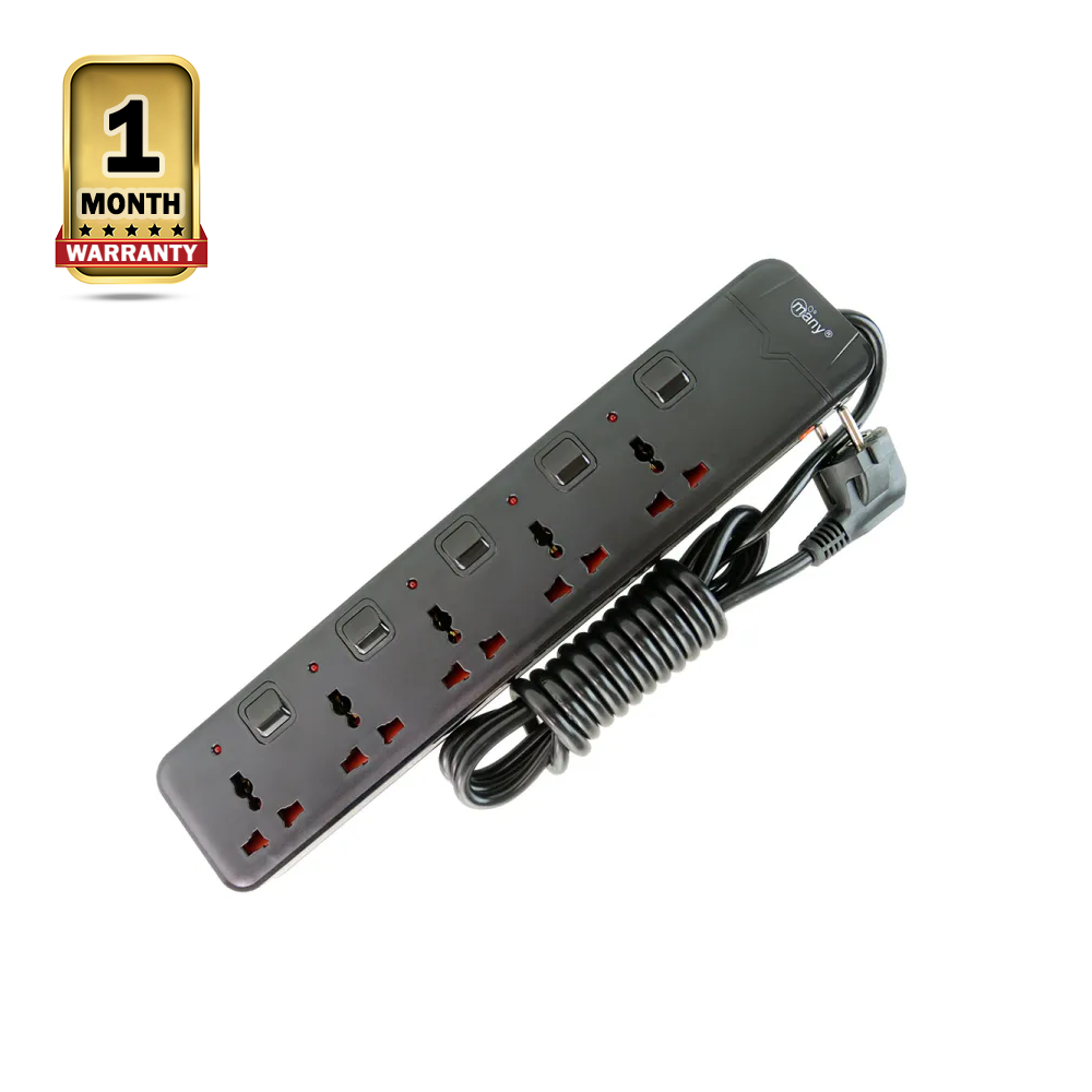 Many MTS-G251 2Pin Heavy Duty 5 Gang Multiplug - 3 Meter