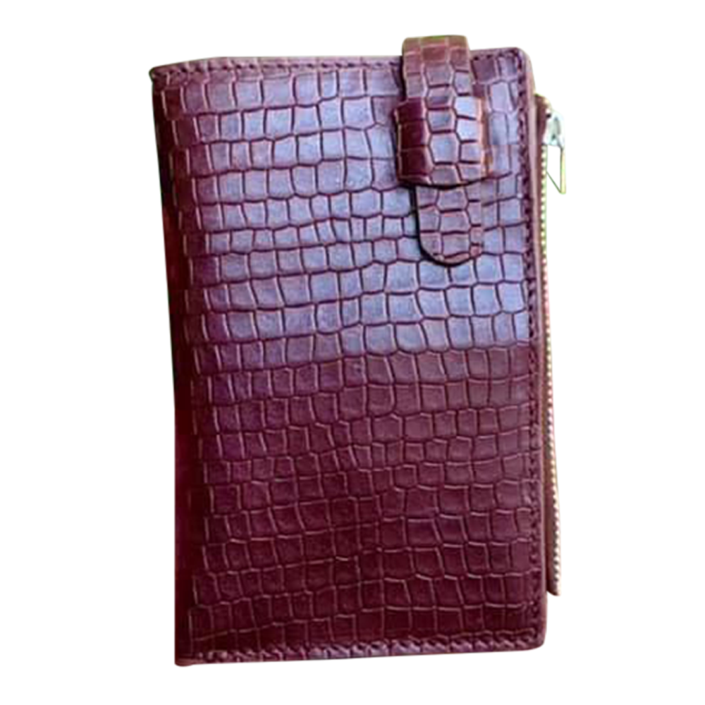 Crocodile Leather Wallet For Men - Chocolate - 201-003