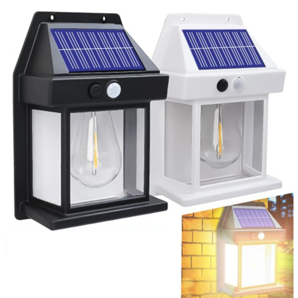 Solar Power Motion Sensor LED Wall Light - Multicolor