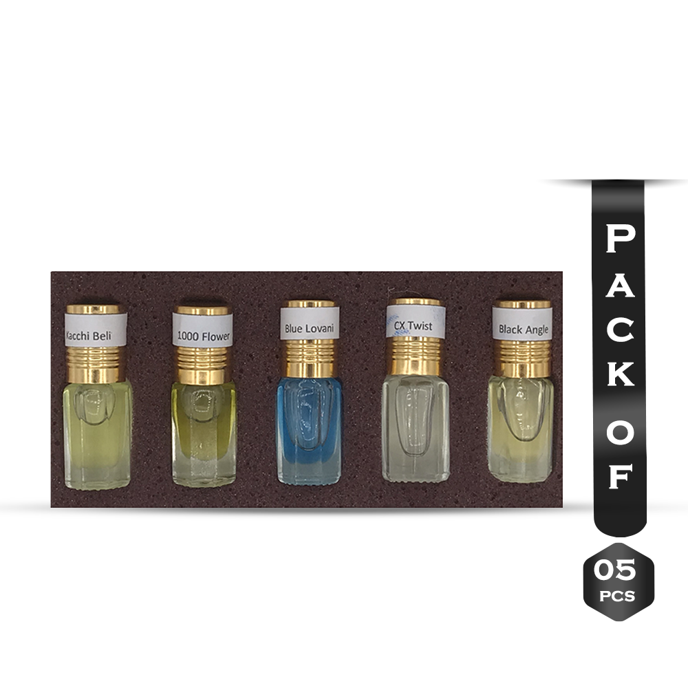 Pack of 5 pcs 5 Different Flavor Attar - 3ml