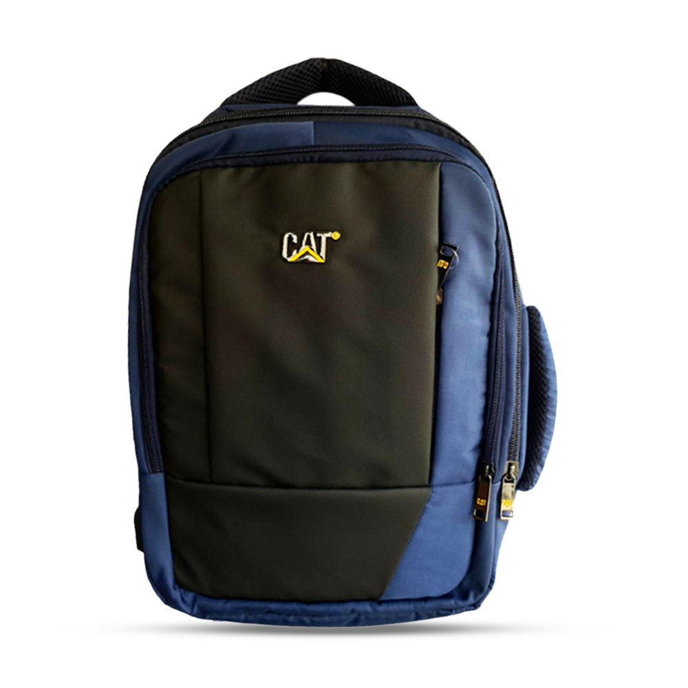 Cat Polyester PVC Coated Backpack For Unisex - Black - CDCATBB03