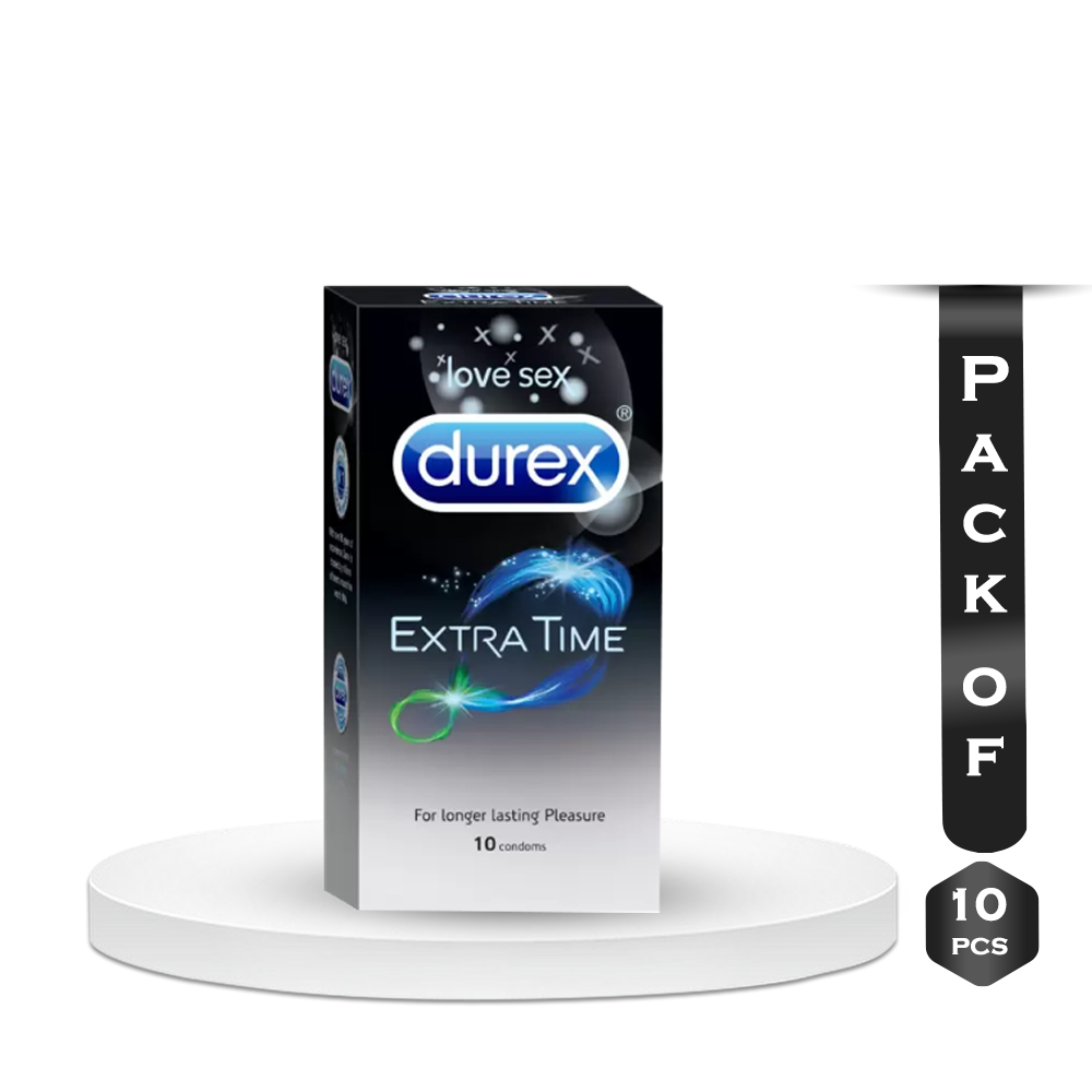 Pack of 10 Pieces Durex Extra Time Condoms