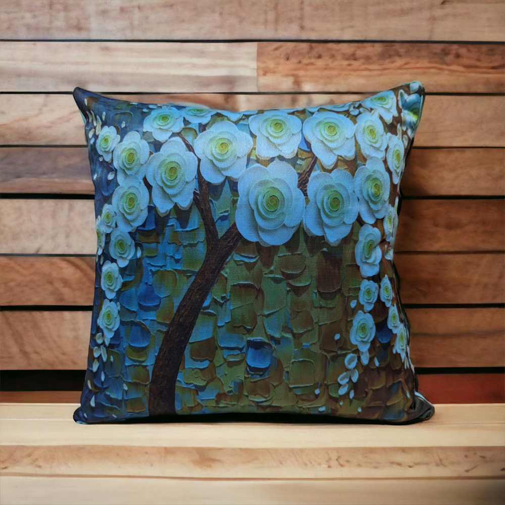 Cotton 3D Digital Print Cushion Cover Blue KC 14