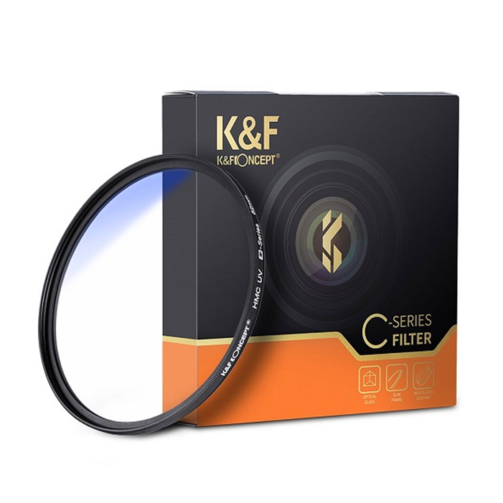 K&F Concept KF01.1421 Blue Multi Coated C Series HMC UV Filter 49mm - Black