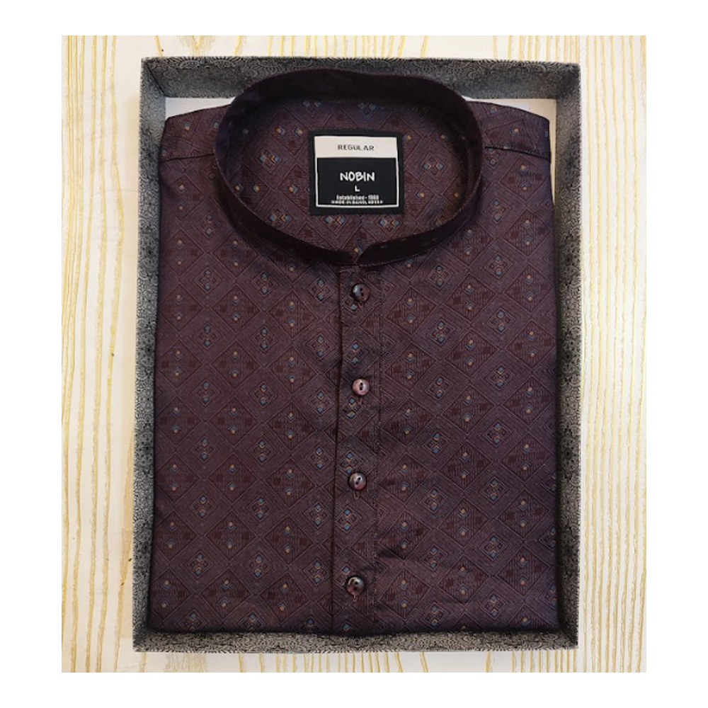 Nobin Katan Panjabi For Men - Maroon - F 226 K