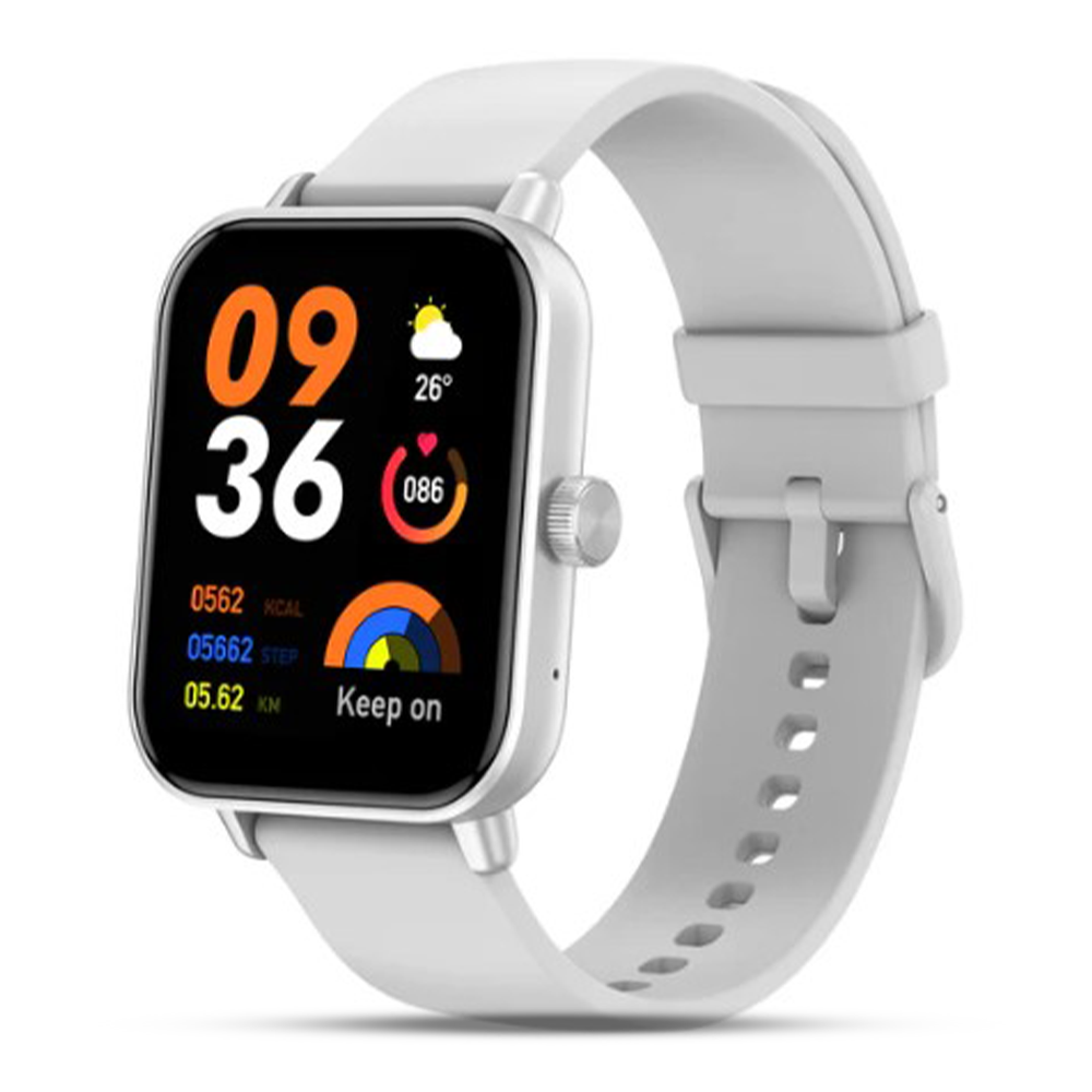 Colmi P81 Silicone Strap Bluetooth calling Smartwatch - Silver