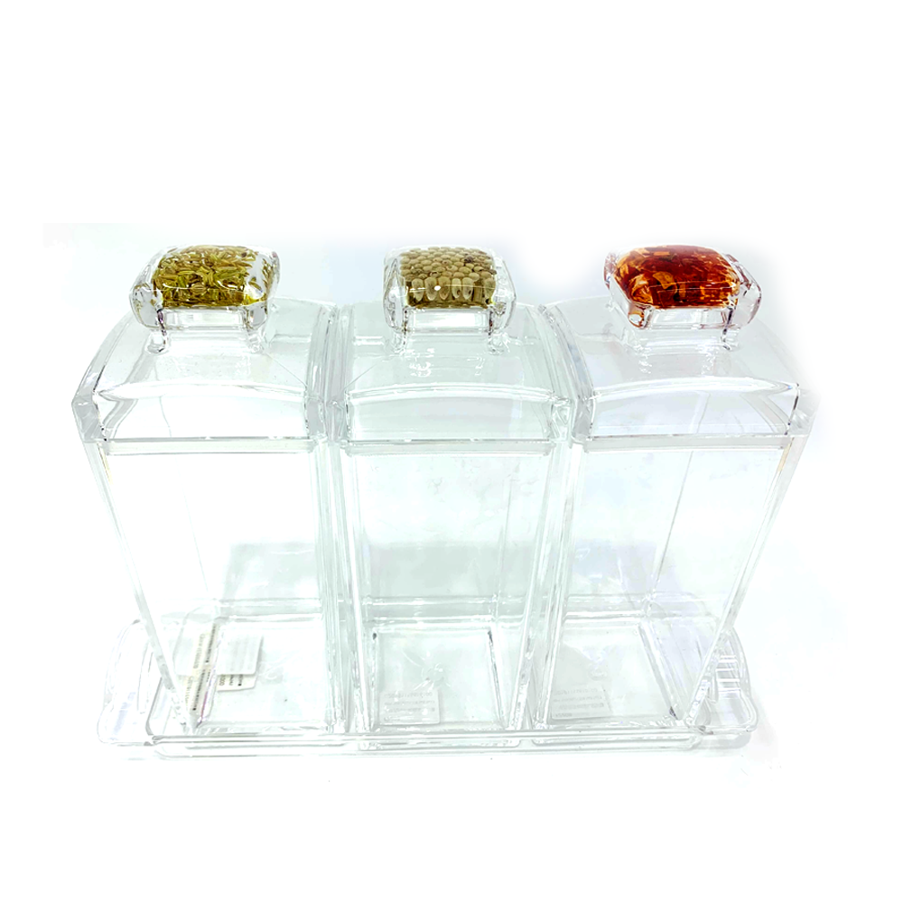 Acrylic F4014 Jam Jar - 3Pcs