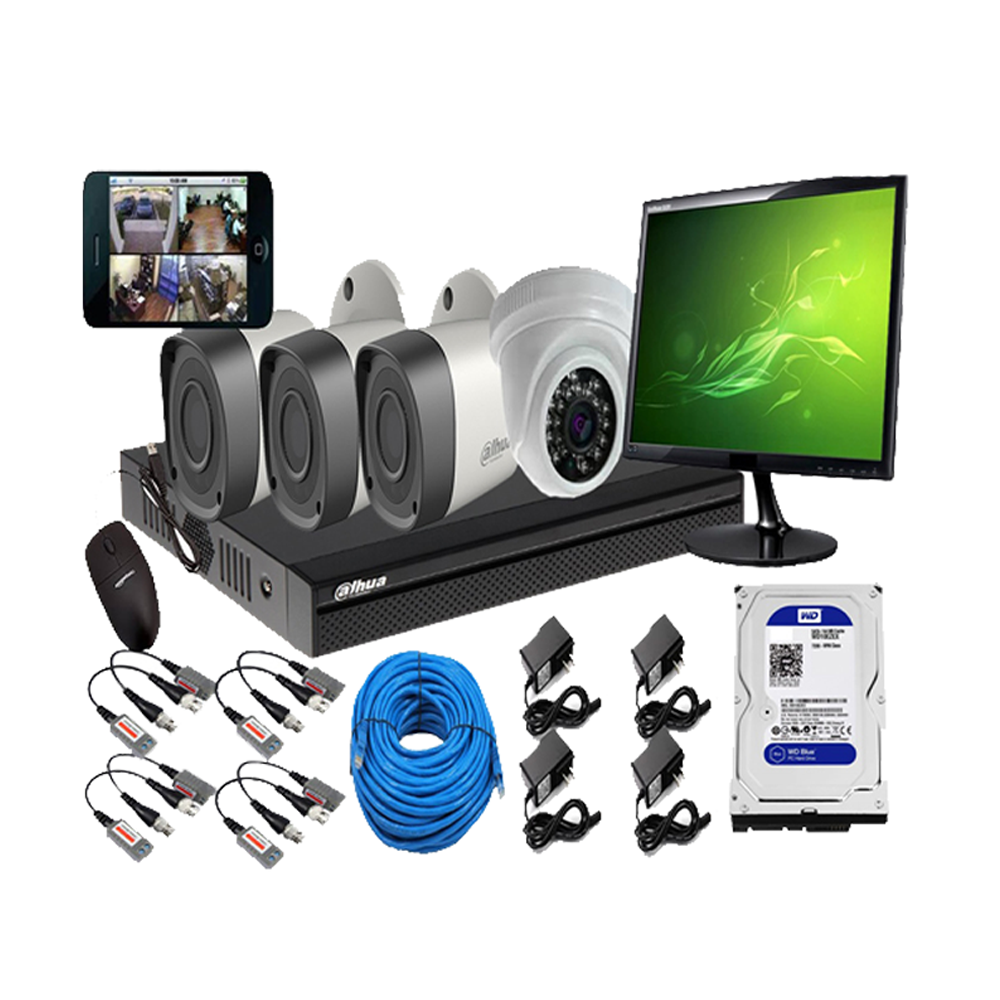 Dahua 2 MP CCTV Camera Package With All Accessories - PKG - 4M