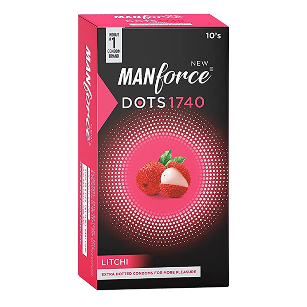 Manforce Litchi 1740 Extra Dotted Condom - 10 Pcs