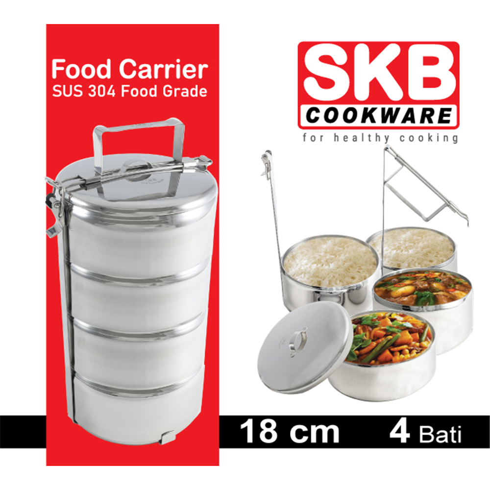 Lunch Box (Food Carrier) - Silver - LB 5011