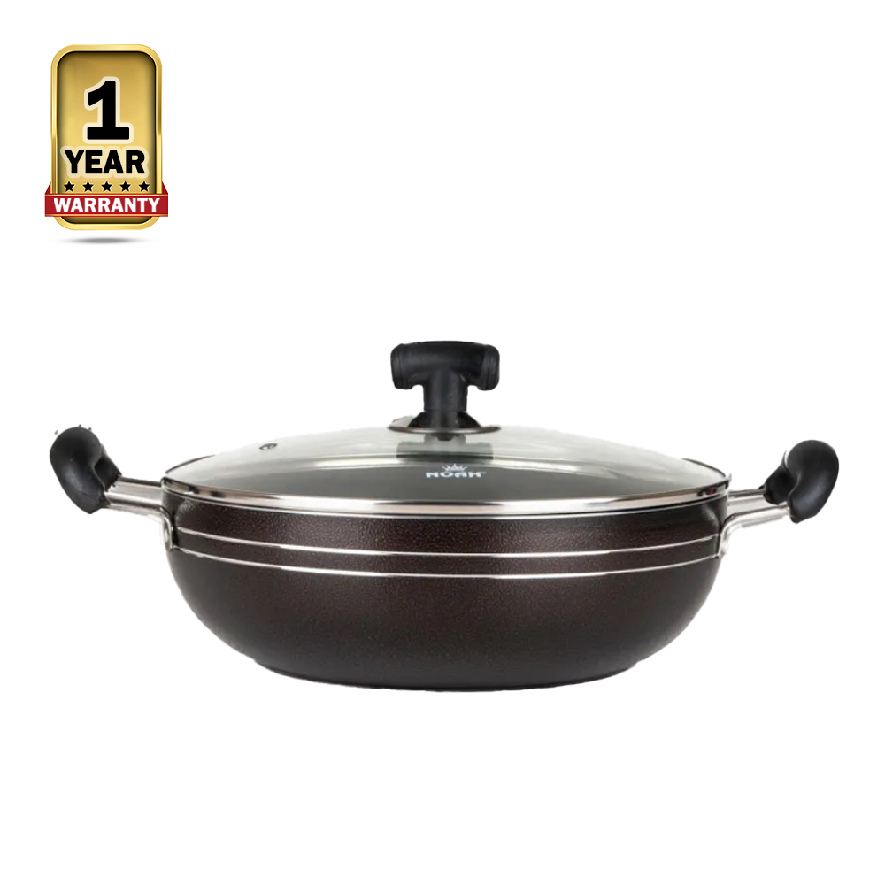 Noah Non-Stick Karai With Glass Lid - 24.5cm