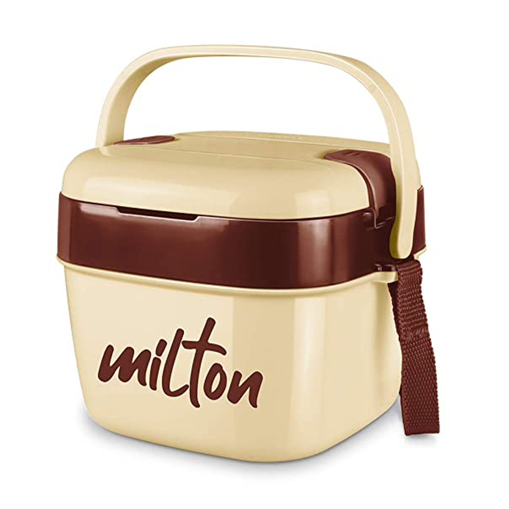 Milton Cubic Big Stainless Steel Tiffin Box - 1100 ml - Ivory