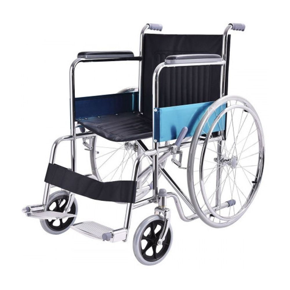Stainless Steel Wheel Chair - Silver