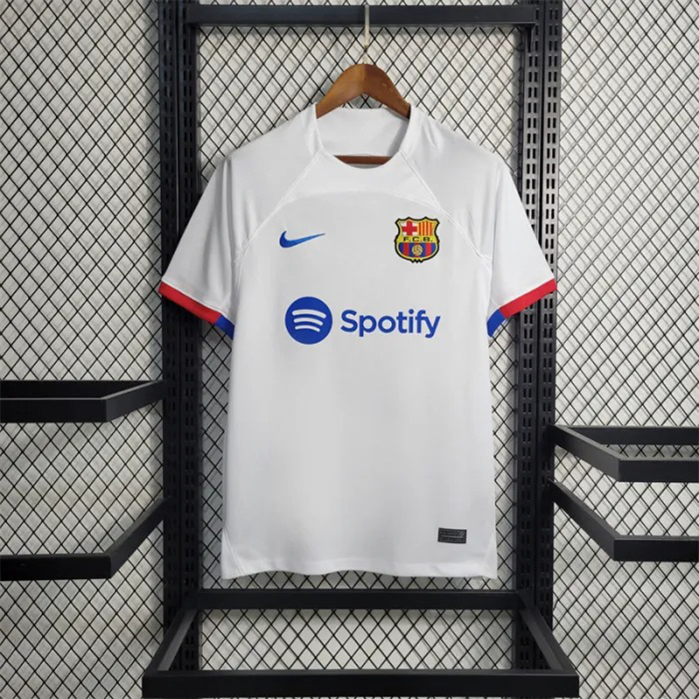 Barcelona Mesh Cotton Half Sleeve Fan Version Away Jersey 2023-24 Season