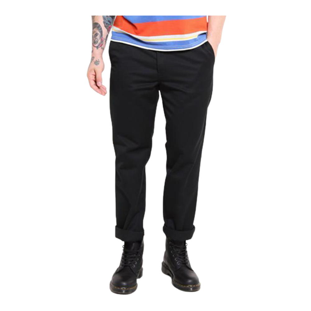 Cotton Chinos Gabardine Pant For Men - Deep Black - NZ-3194