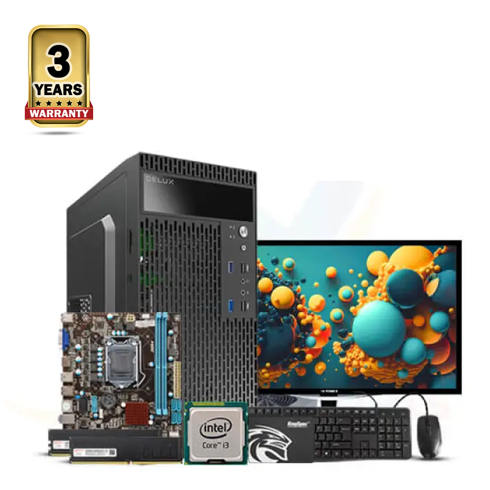 Intel Core i3 6th Generation - 16GB Ram - 256GB SSD - 19 Inch HD Monitor - Windows 10 - Full Desktop Computer - Black - EVL-6015