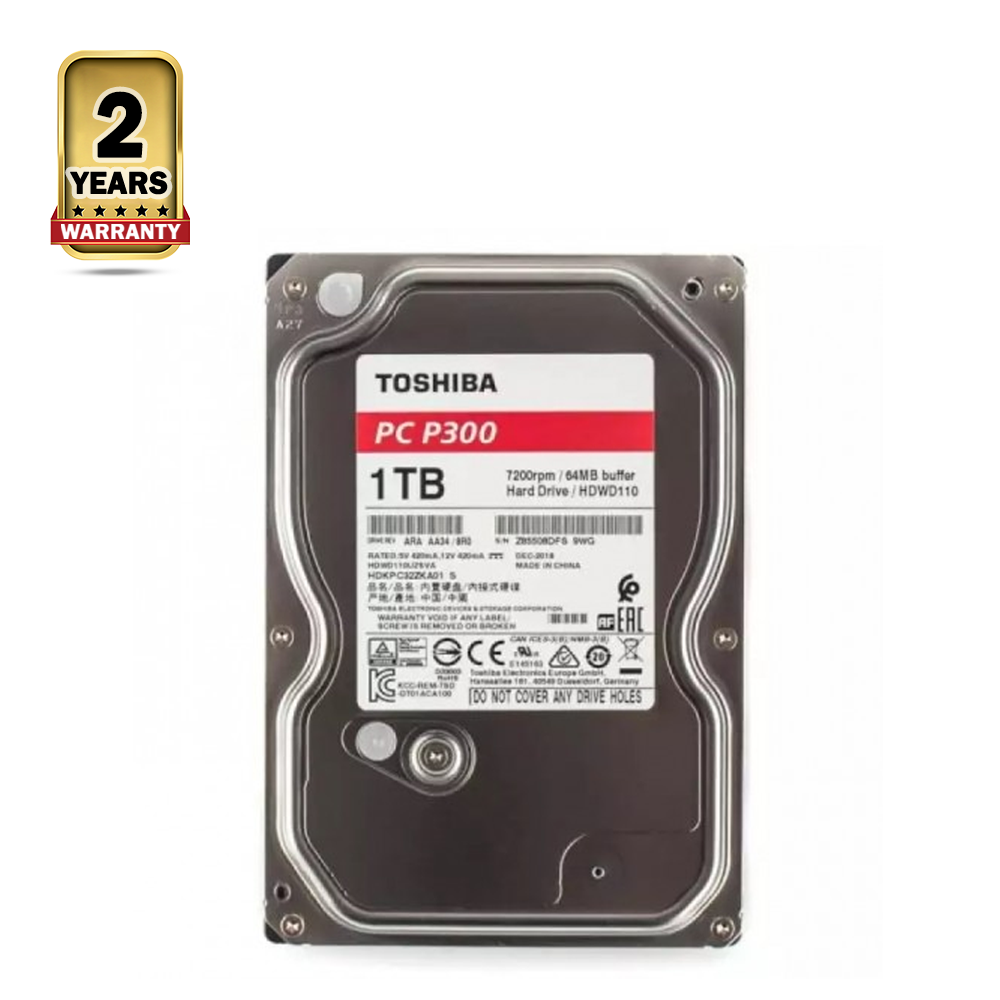 Toshiba P300 Desktop PC Internal Hard Drive - 1TB 